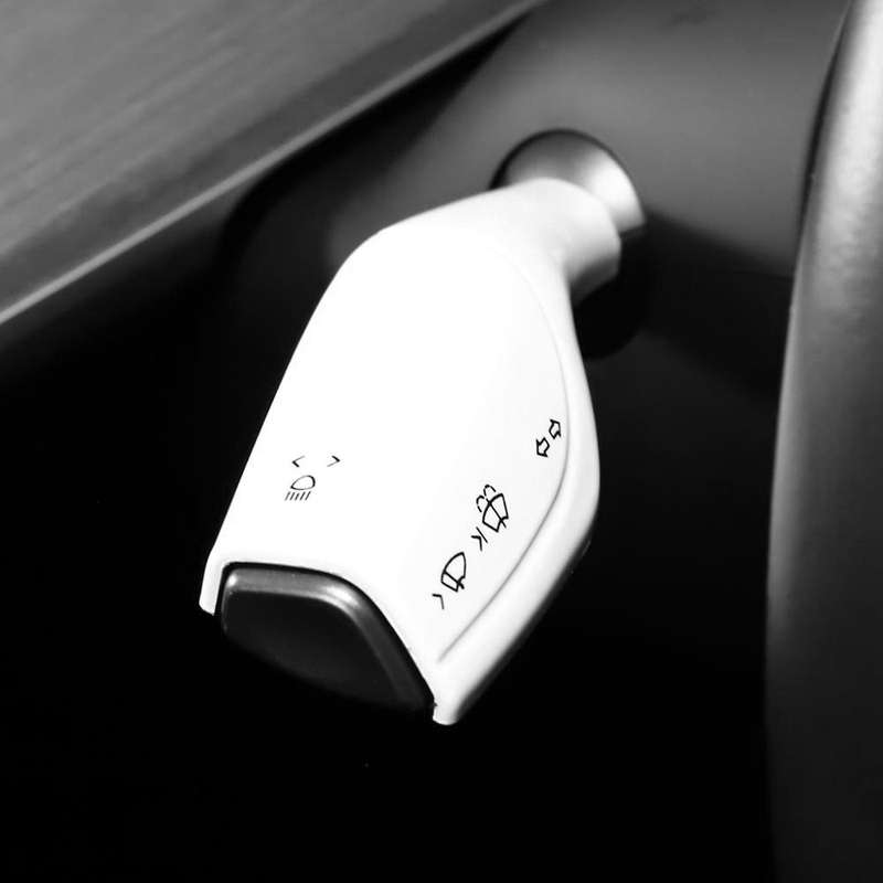 2PCS Car Wiper Steering Lever Decoration Steering Wheel Steering Lever for White