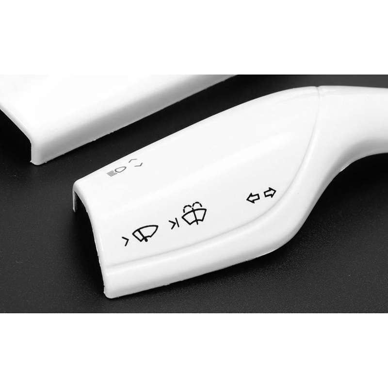 2PCS Car Wiper Steering Lever Decoration Steering Wheel Steering Lever for White