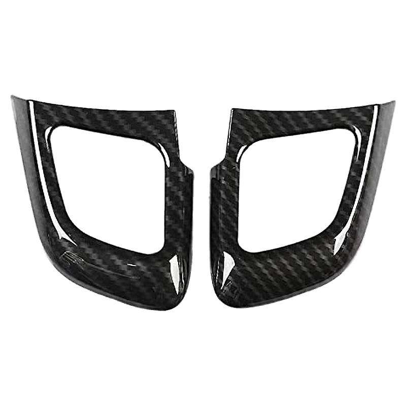 2Pcs Carbon Fiber Car Steering Wheel Control Frame Trim for Range Evoque 2012-2017 Car Accessories