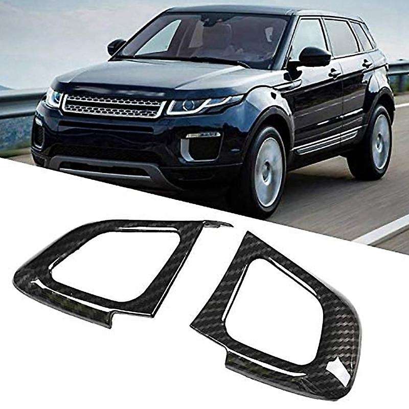 2Pcs Carbon Fiber Car Steering Wheel Control Frame Trim for Range Evoque 2012-2017 Car Accessories