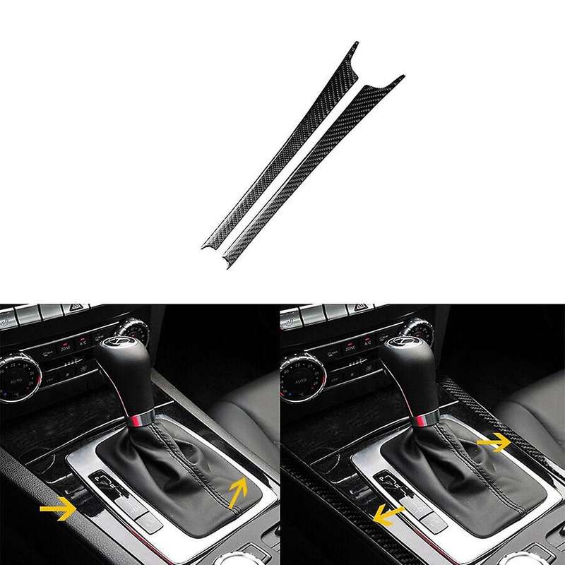 2Pcs Carbon Fiber Console Side Cover Trim for C Class W204 07-10