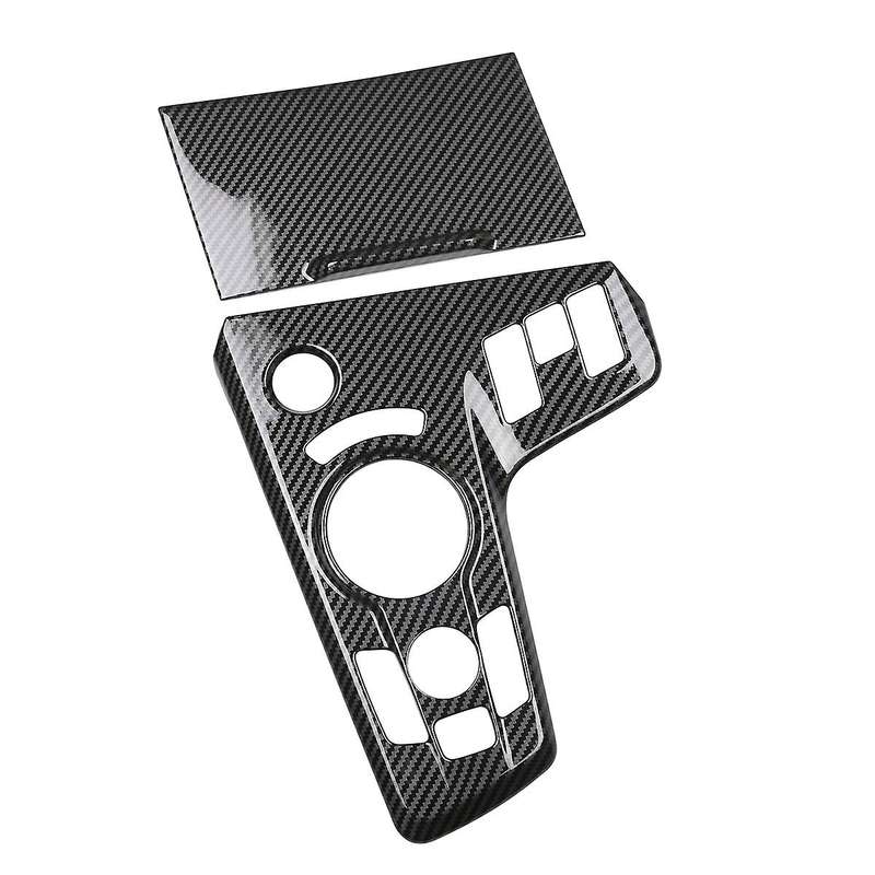 2Pcs Carbon Fiber Car Center Console Shift Panel Cover Frame Sticker Trim for NQ5 2022