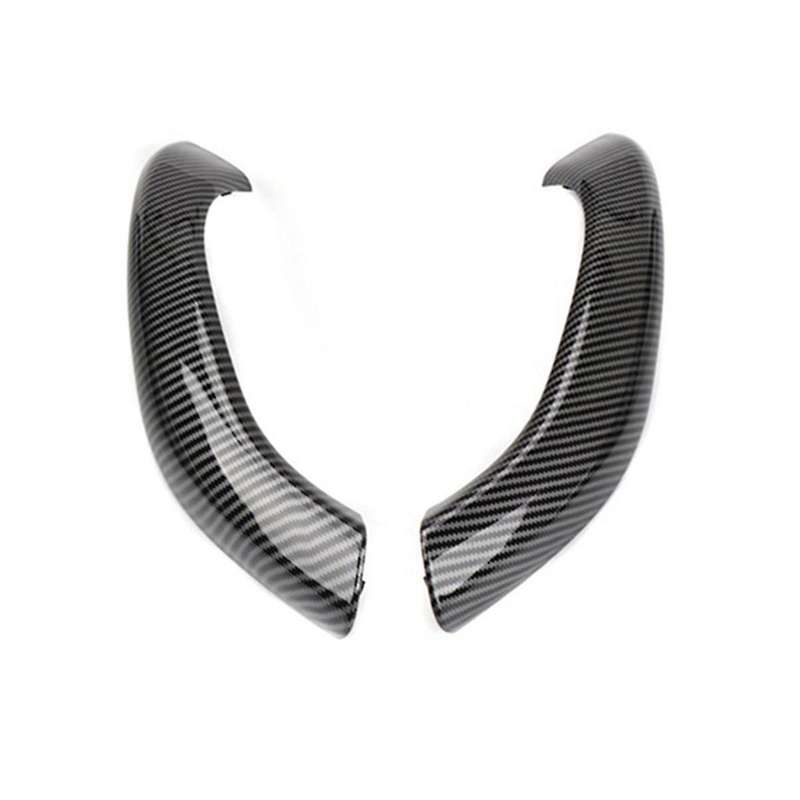 2pcs Carbon Fiber Car Interior Door Pull Handle Cover Trim Replacement for X1 X2 F48 F49 F39 2017-20