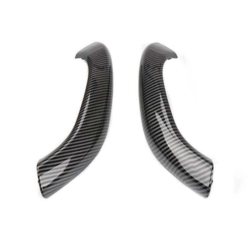 2pcs Carbon Fiber Car Interior Door Pull Handle Cover Trim Replacement for X1 X2 F48 F49 F39 2017-20