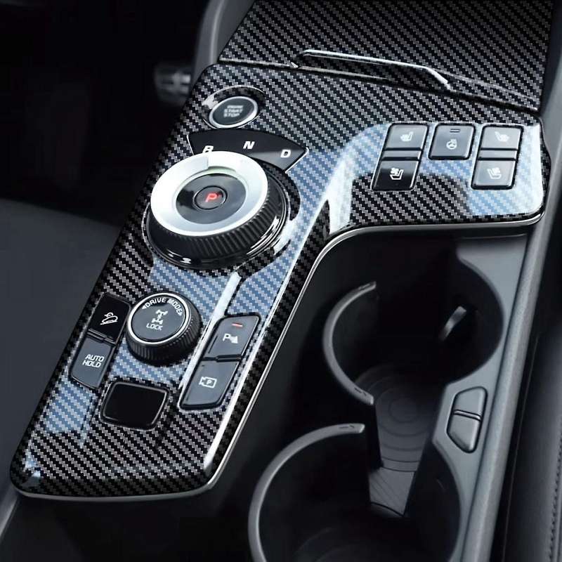 2pcs Carbon Fiber Car Center Console Gear Shift Panel Cover Sticker Trim for Nq5 2022