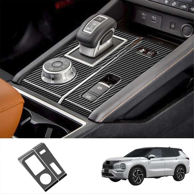 2pcs Carbon Fiber Central Gear Shift Panel Control Panel Decal Interior Modification for 2022+ Rhd