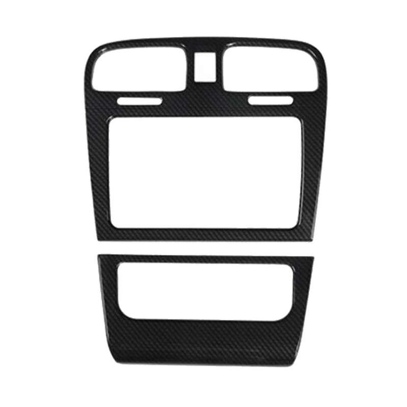 2Pcs Carbon Fiber Center Vent Radio A/C Console Panel Cover for Golf 6 MK6 2008-2012 Decoration Acce