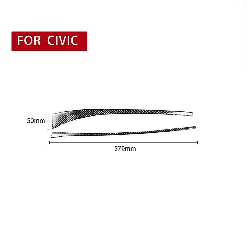 2pcs Carbon Fiber Passenger Dashboard Cover Trim for 8th 2006-2011