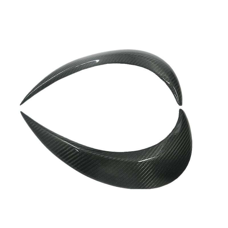 2Pcs Carbon Fiber Front Headlights Eyebrow Eyelid Sticker Trim for A5 2012-19 Headlights Eyebrow Cov