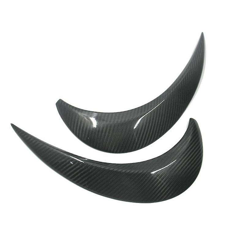 2Pcs Carbon Fiber Front Headlights Eyebrow Eyelid Sticker Trim for A5 2012-19 Headlights Eyebrow Cov
