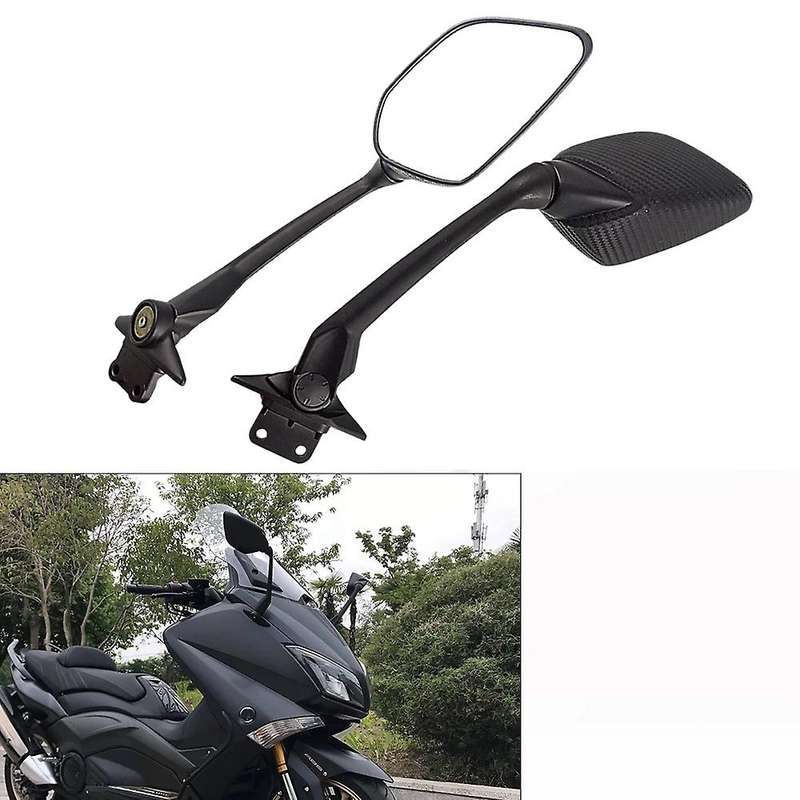 2PCS Carbon Fiber Motorcycle Rearview Mirror Motorcycle Side Mirror for TMAX 530 2012 2013 2014