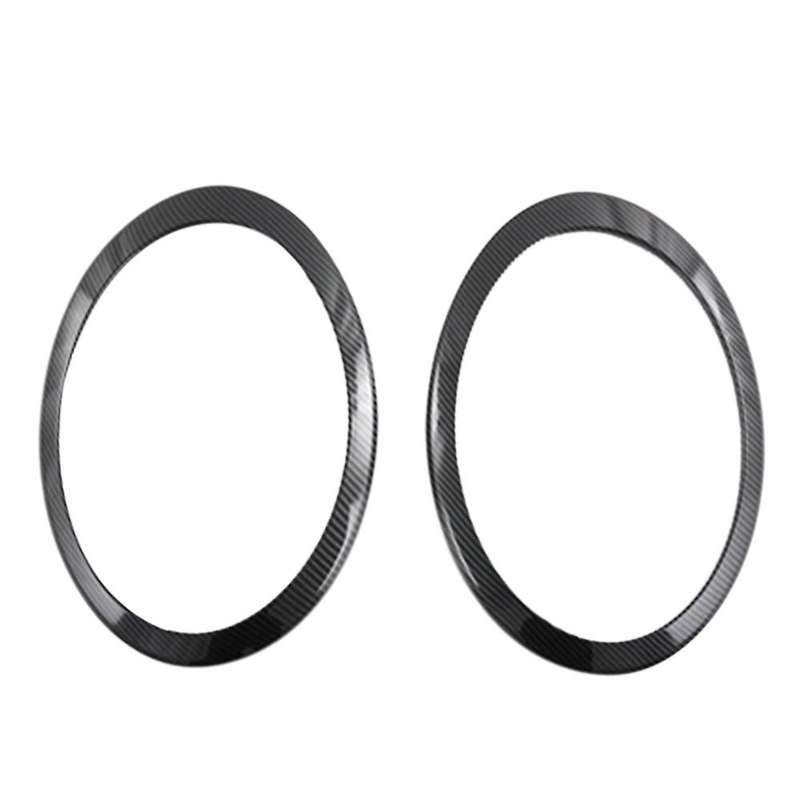 2Pcs Carbon Fiber Front Headlights Frame Headlight Lamps Eyebrow Ring Decorative Cover Trim for 2022