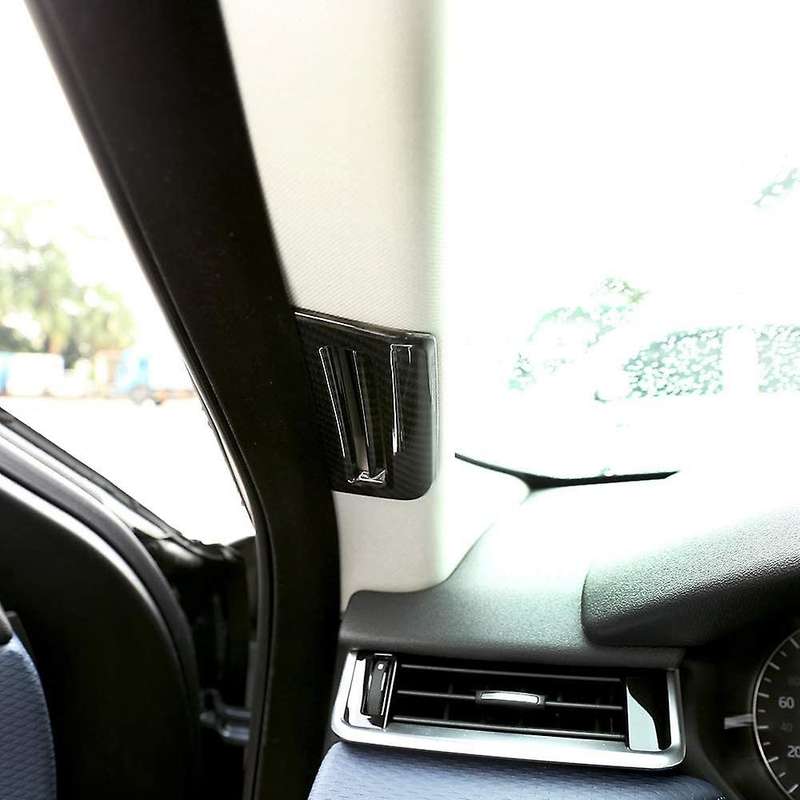2PCS Carbon Fiber Pillar Air Vent Frame Cover Trim Car Interior Accessories for Range VELAR 2017-202