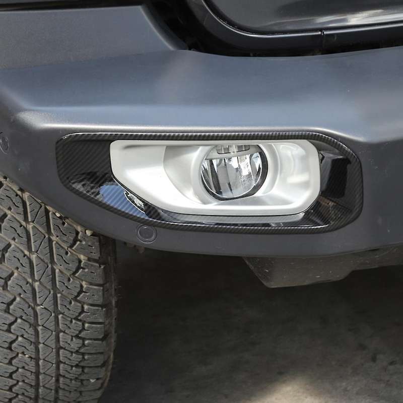 2Pcs Carbon Fiber Front Fog Light Cover Trim for JL 2018 2019