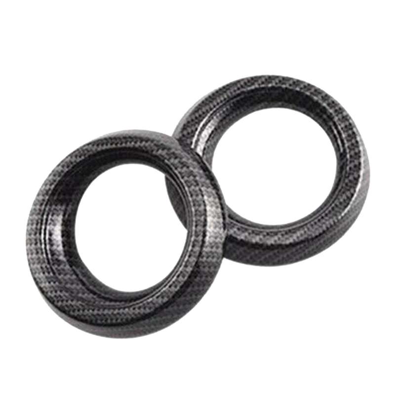 2Pcs Carbon Fiber Interior Vent Outlet Ring Cover Trim for 2016-2018