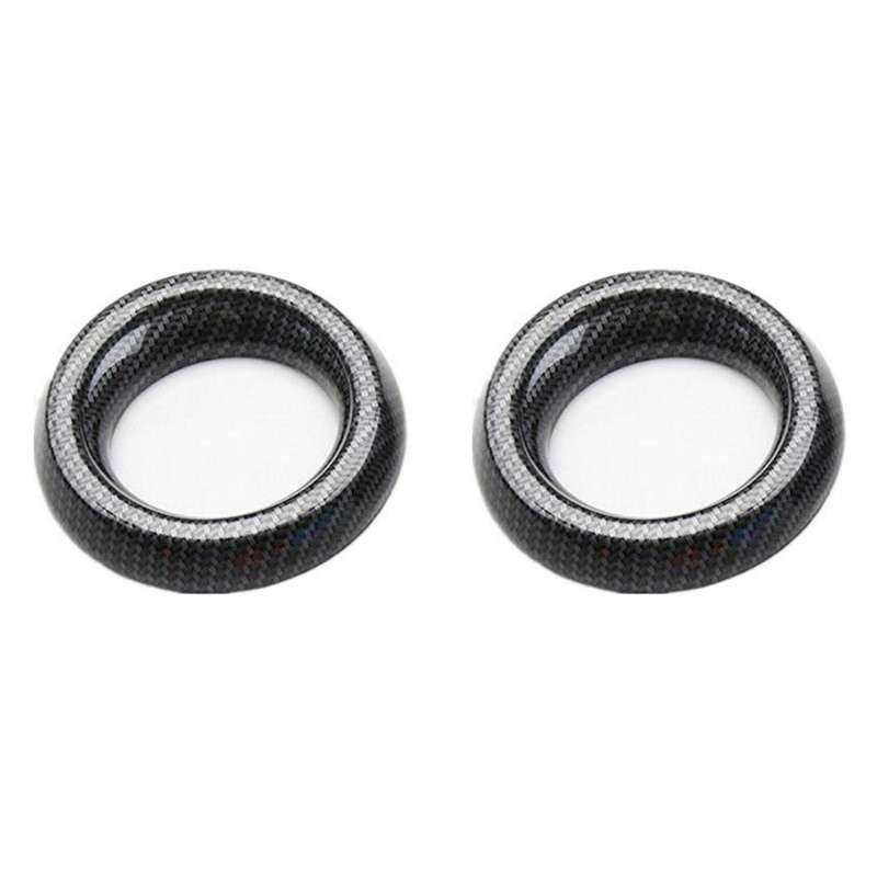 2Pcs Carbon Fiber Interior Vent Outlet Ring Cover Trim for 2016-2018