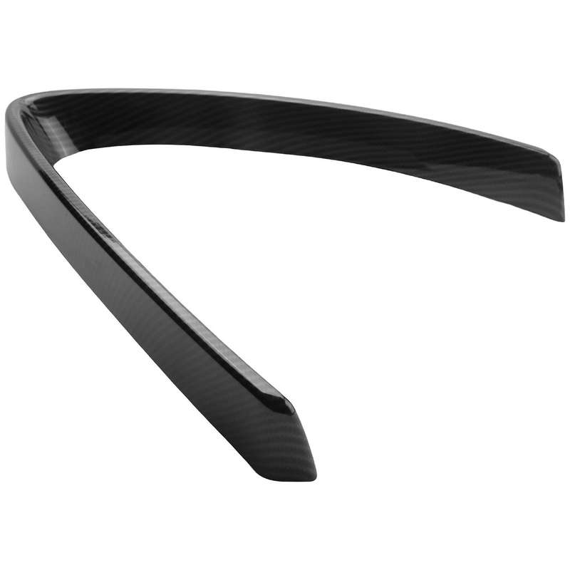 2Pcs Carbon Fiber Style ABS Plastic Front Grill Decoration Frame Trim for Stelvio 2017 2018 Parts