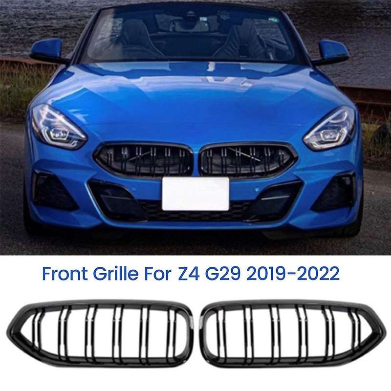 2pcs Carbon Fiber Style Car Front Grille Grill Frame Cover Trim for Z4 G29 2019-2022
