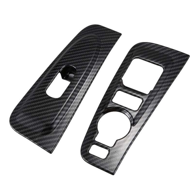 2Pcs Carbon Fiber Style ABS Window Armrest Trim Cover Fits for Grand Starex H1 2019 New