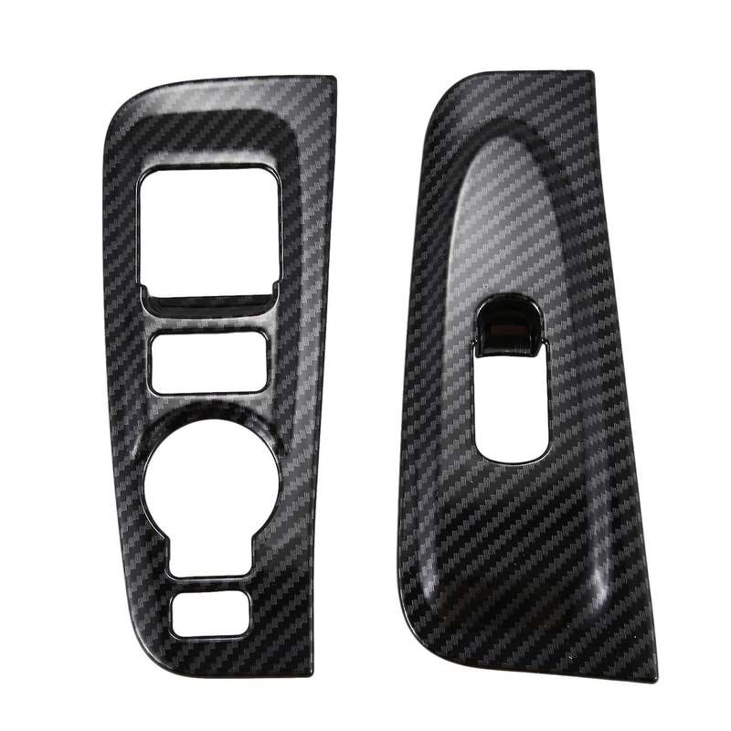 2Pcs Carbon Fiber Style ABS Window Armrest Trim Cover Fits for Grand Starex H1 2019 New
