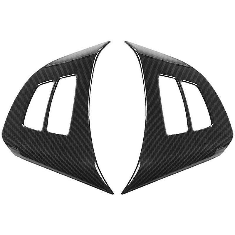 2Pcs Carbon Fiber Steering Wheel Cover Trim for X5 E70 2008-2013