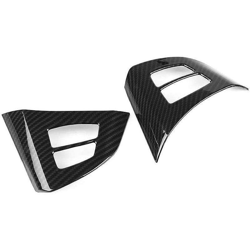2Pcs Carbon Fiber Steering Wheel Cover Trim for X5 E70 2008-2013