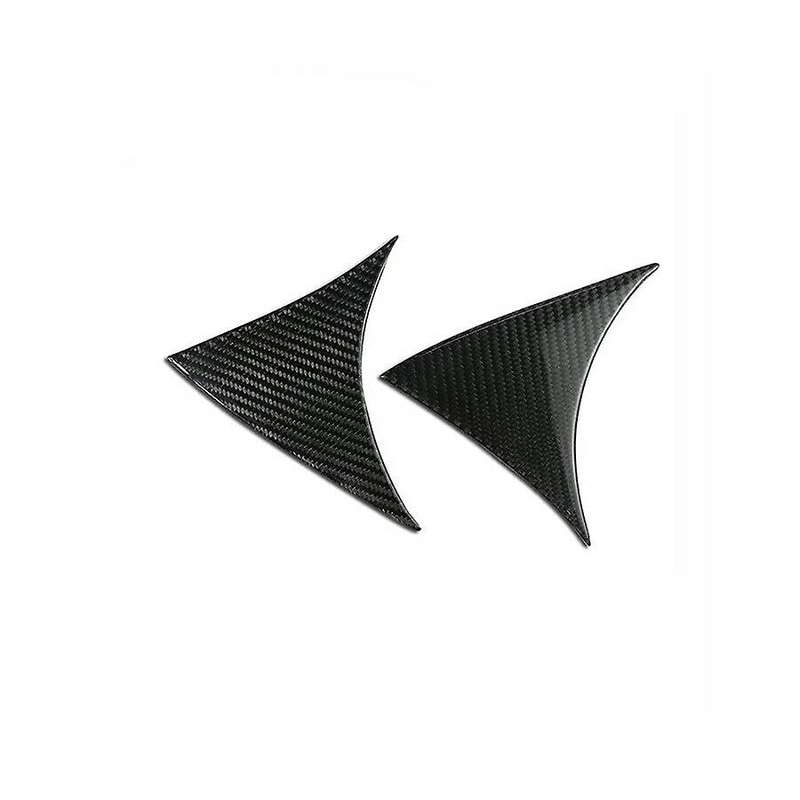 2Pcs Carbon Fiber Rear Window Spoiler Wing Trim for 3 Axela Hatchback 2014-18