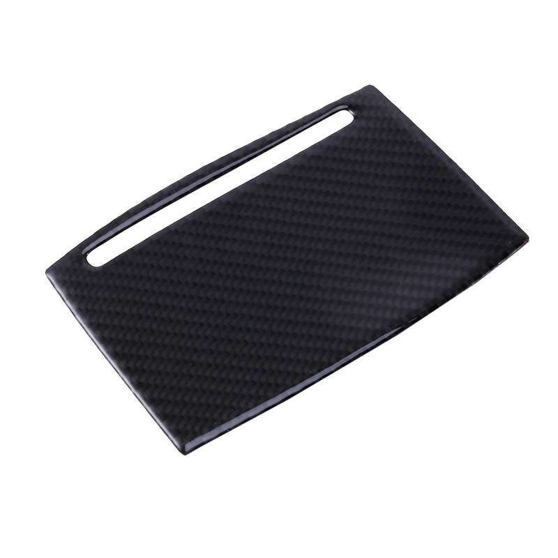 2Pcs Carbon Fiber Styling Water Cup Panel Cover Sticker Trim for A6 C7 A7 Interior Console Armrest S