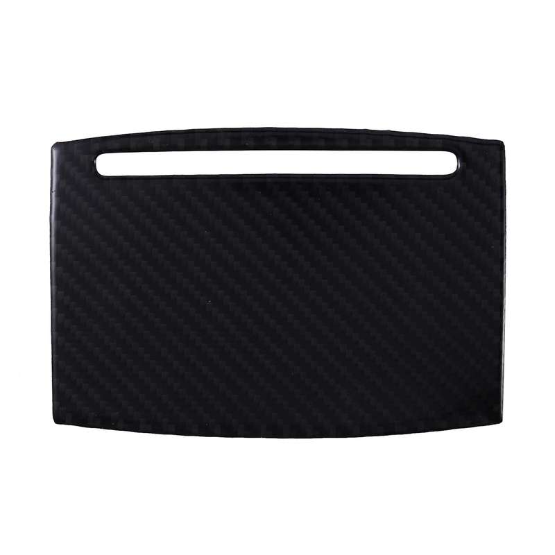 2Pcs Carbon Fiber Styling Water Cup Panel Cover Sticker Trim for A6 C7 A7 Interior Console Armrest S