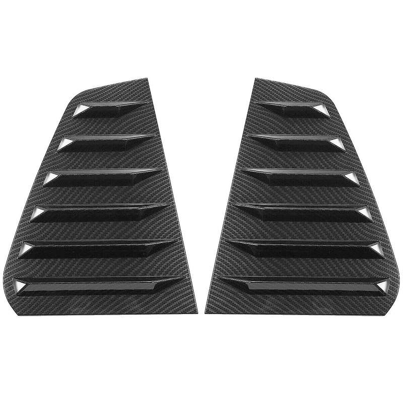 2PCS Carbon Look Side Window Louvers Sun Shade Cover for GOLF MK7 MK7.5-R 2014-2019