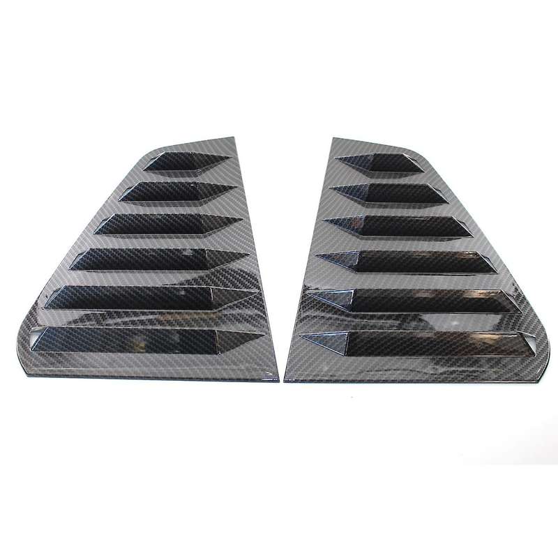 2PCS Carbon Look Side Window Louvers Sun Shade Cover for GOLF MK7 MK7.5-R 2014-2019