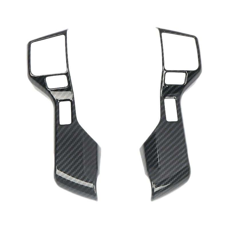 2PCS Carbon Fibre Steering Wheel Side Switch Cover Strip Decor Trim Car Accessories for 4Runner 2016