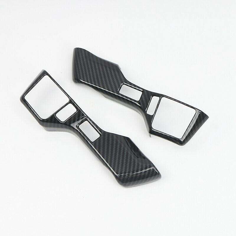 2PCS Carbon Fibre Steering Wheel Side Switch Cover Strip Decor Trim Car Accessories for 4Runner 2016