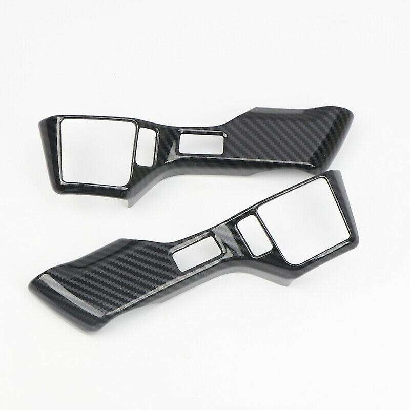 2PCS Carbon Fibre Steering Wheel Side Switch Cover Strip Decor Trim Car Accessories for 4Runner 2016