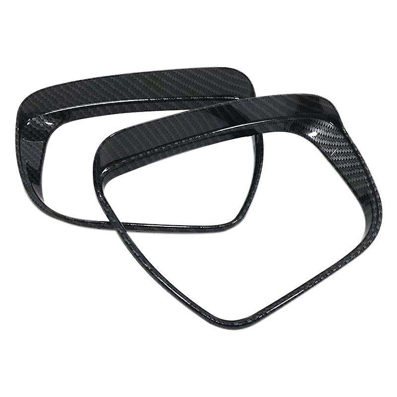 2Pcs Carbon Fibre Styling Accessories Rearview Mirror Rain Eyebrow Frame Cover Trim for Juke 2015-20