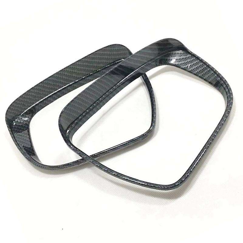 2Pcs Carbon Fibre Styling Accessories Rearview Mirror Rain Eyebrow Frame Cover Trim for Juke 2015-20