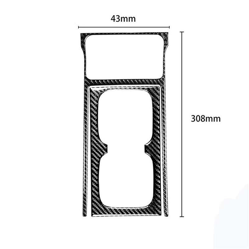 2pcs Carbon Fiber Watercup Panel Trim Cover Decor for 8th 2006-2011