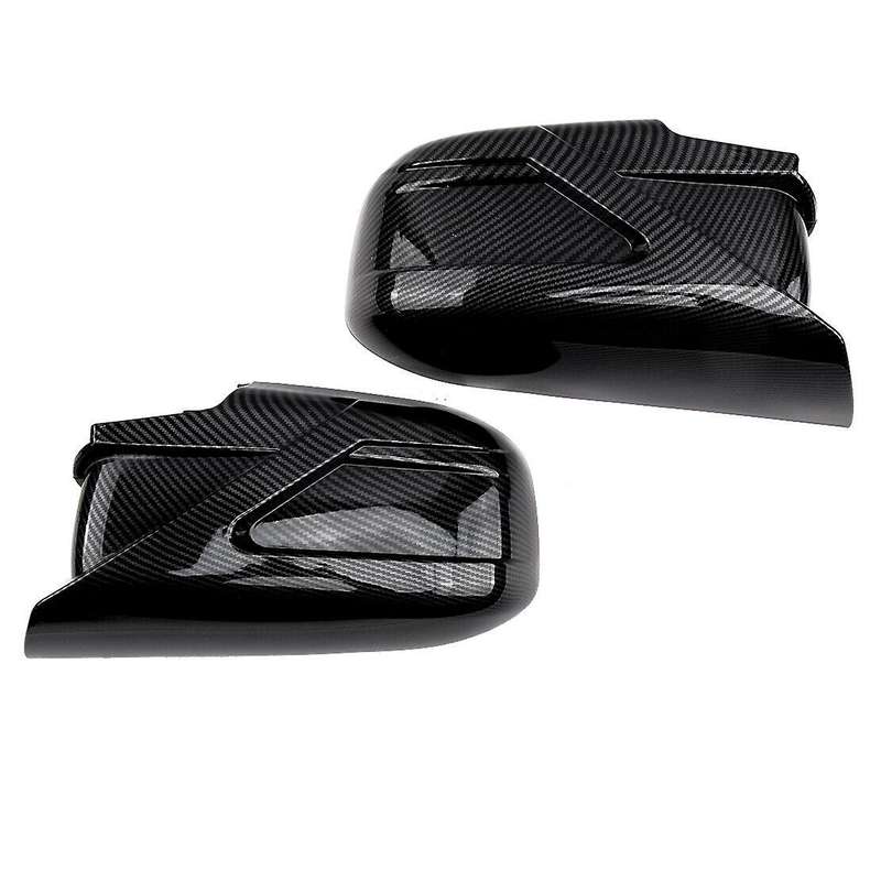 2Pcs Carbon Fiber Style Door Wing Mirror Cover Cap Fit for Accord 2003-2007