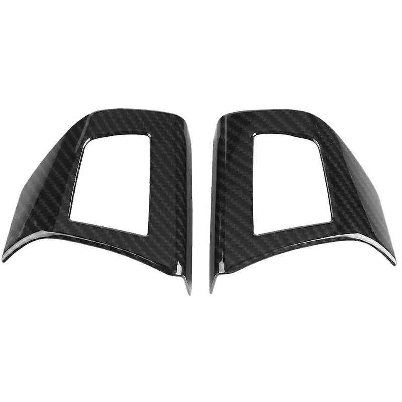 2Pcs Carbon Fiber Style Inner Steering Wheel Cover Trim Stickers for 2017-2018