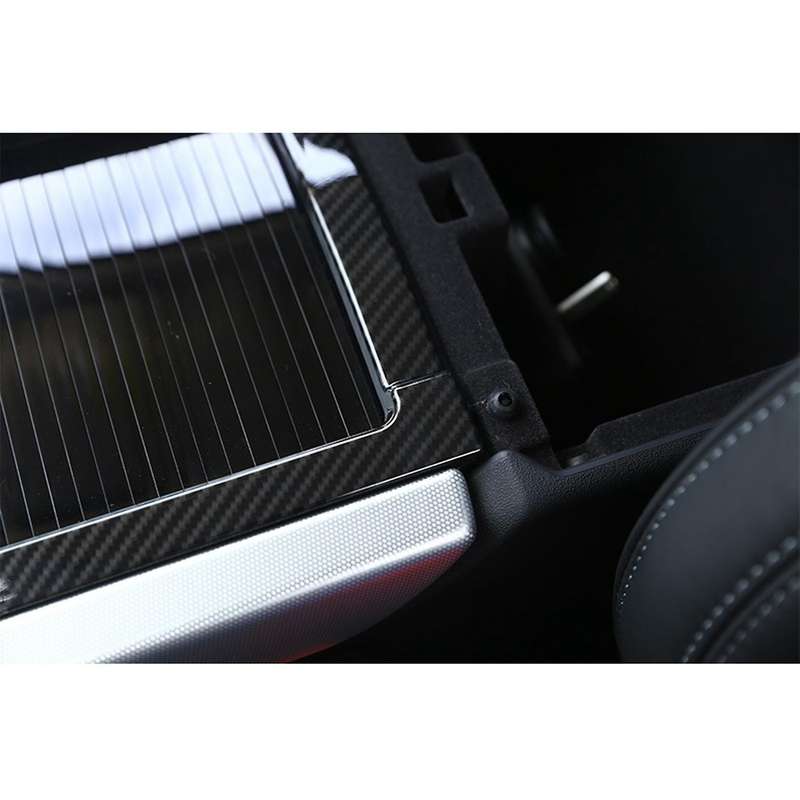 2Pcs Carbon Fiber Style Center Console Gear Panel Trim for Evoque 12-17