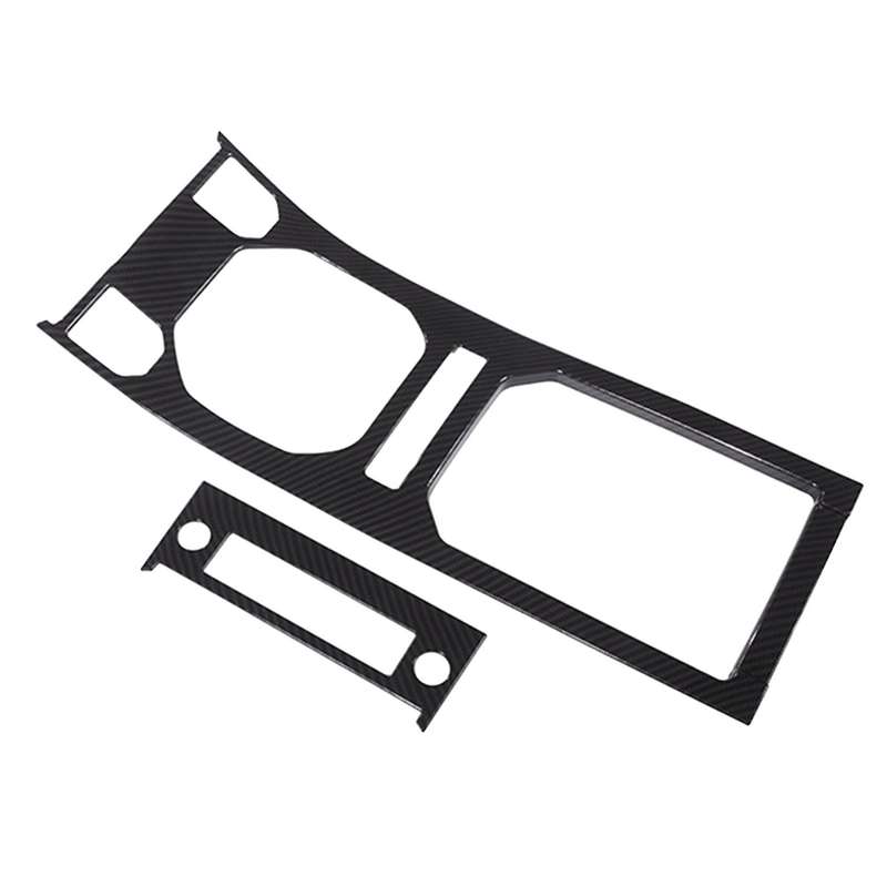2Pcs Carbon Fiber Style Center Console Gear Panel Trim for Evoque 12-17