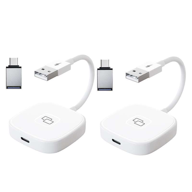 2PCS CarPlay Mirror Adapter for Wired CarPlay Mirror Dongle with PD for Converting Video to Car Disp