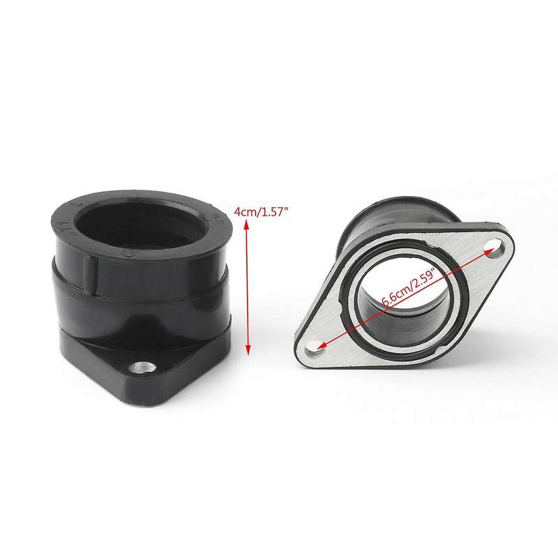 2Pcs Carburetor Intake Manifold Boot Joint Adapter Interface 5Y1-13586-01 for XT550 1982-1983