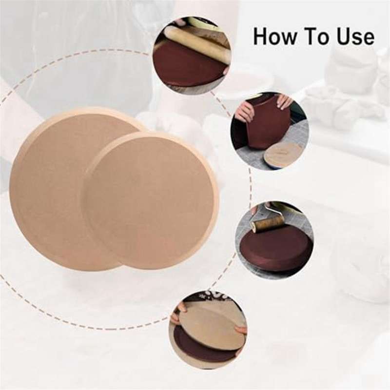 2PCS Ceramic Plate Forming Mold Pottery Tools for Clay Round Clay Mold Handbuilding Dish Plate Slump