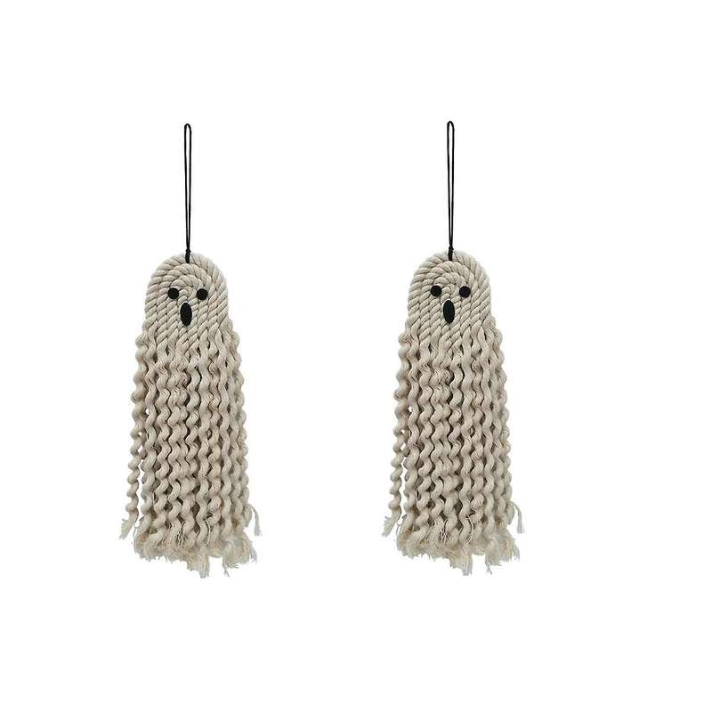 2Pcs Charm, Rear View Mirror Charm, Rear View Mirror Charm Woven Ghost Pendant