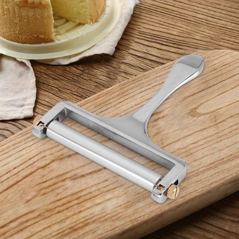 2pcs Cheese Slicer Adjustable Thickness Stainless Steel Cheese Slicer Grater Butter and Cheese Grat