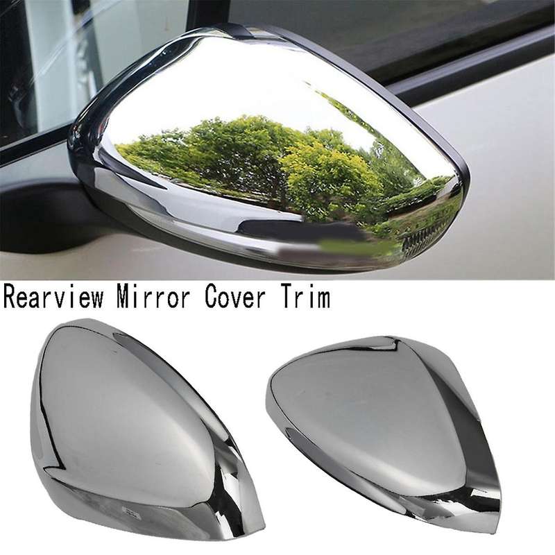 2Pcs Chrome Car Side Rearview Mirror Cover Trim for 2008 Side Door Wing Cover