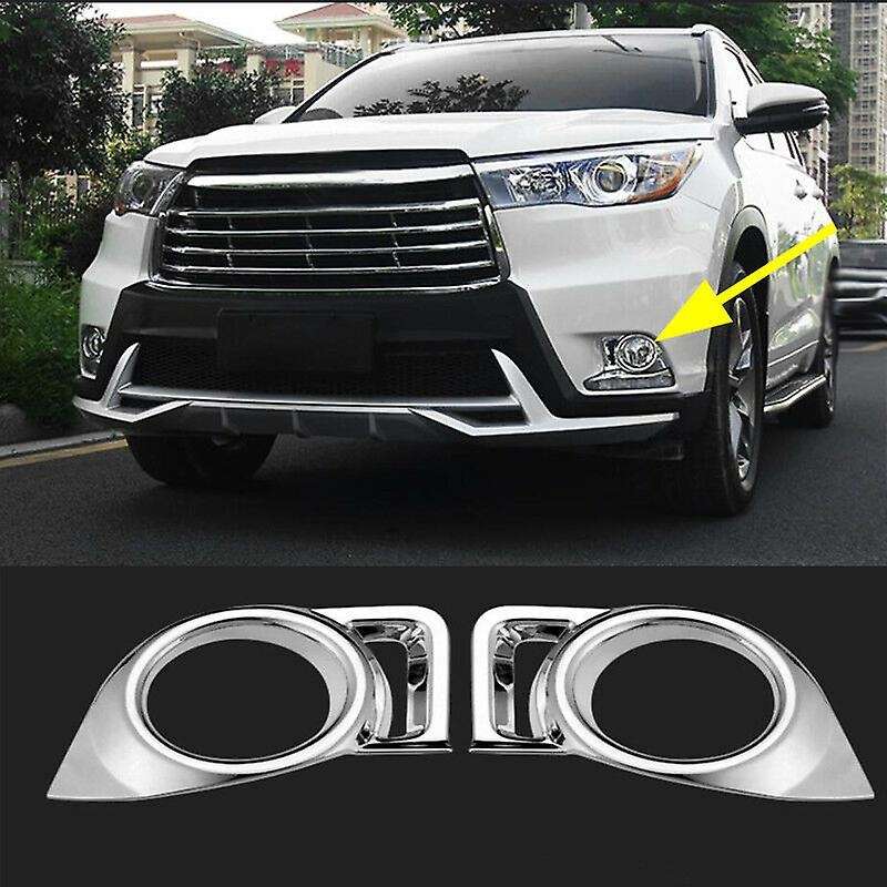 2Pcs Chrome Front Fog Light Cover Trim for 2014-2016