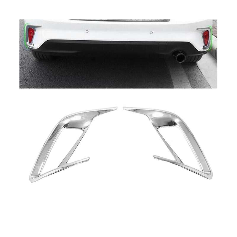 2pcs Chrome Rear Fog Light Lamp Frame Cover Trim for Focus Mk4 Sedan 2019-2020