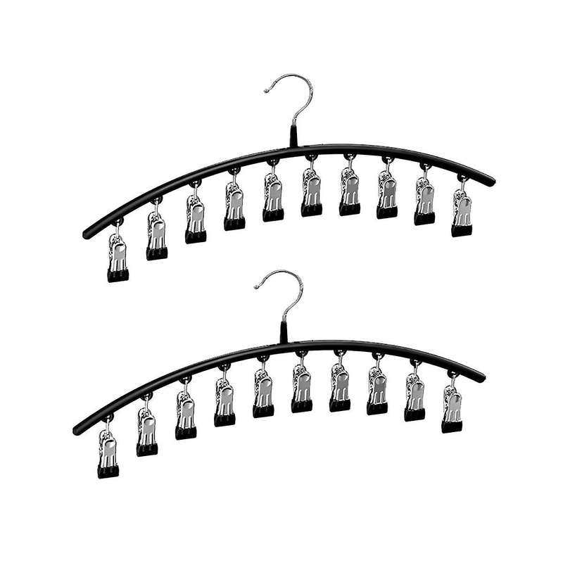 2pcs Clothes Drying Hanger Windproof Clips Sock Laundry Airer Hanger Underwear Socks Holder